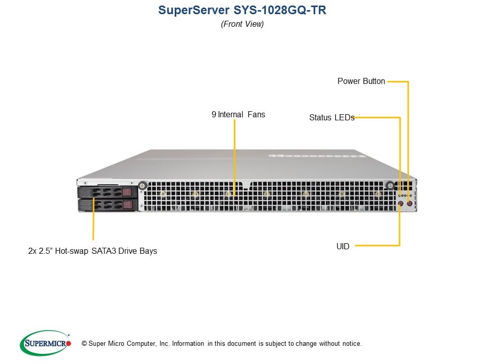 Supermicro SYS-1028GQ-TR — angle view