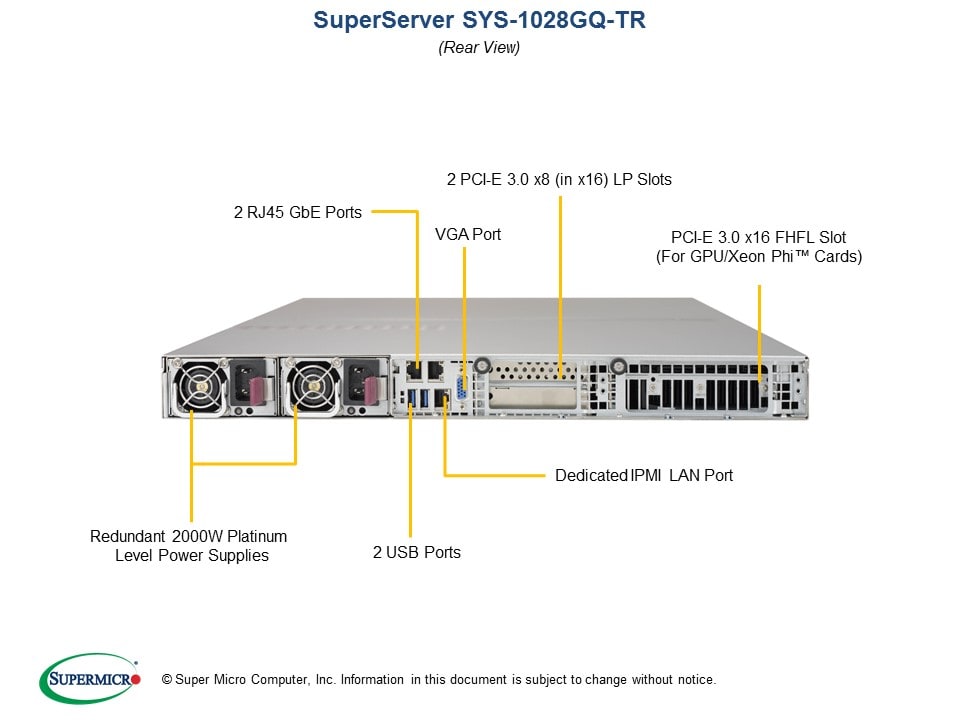 Supermicro SYS-1028GQ-TR — front view