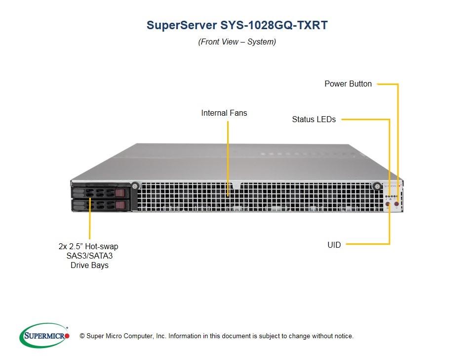 Supermicro SYS-1028GQ-TXRT — angle view