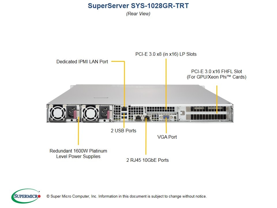 Supermicro SYS-1028GR-TRT — front view