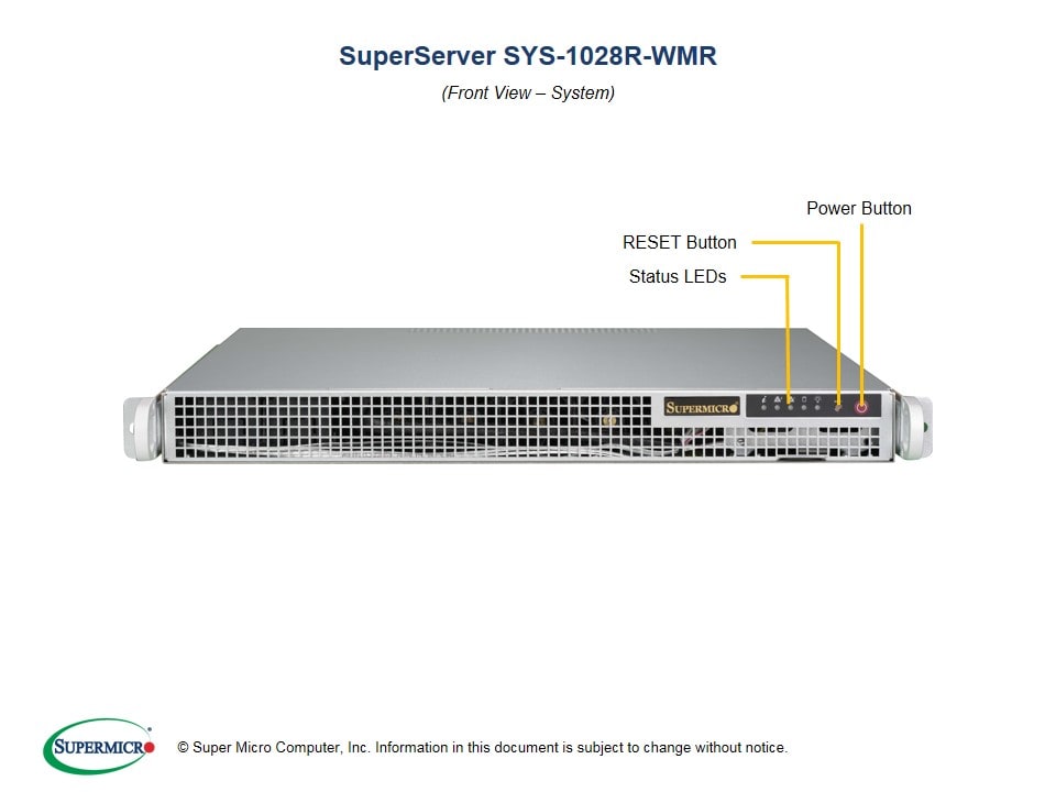 Supermicro SYS-1028R-WMR — angle view