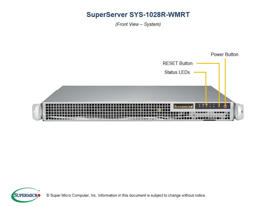 Supermicro SYS-1028R-WMRT — angle view