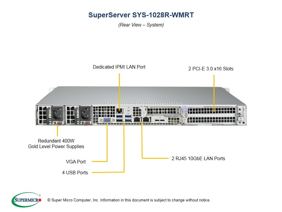 Supermicro SYS-1028R-WMRT — front view