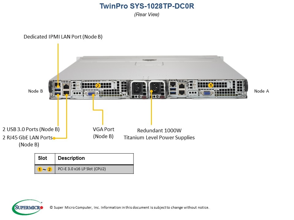 Supermicro SYS-1028TP-DC0R — front view