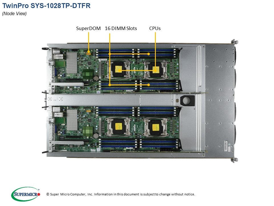 Supermicro SYS-1028TP-DTFR — rear view