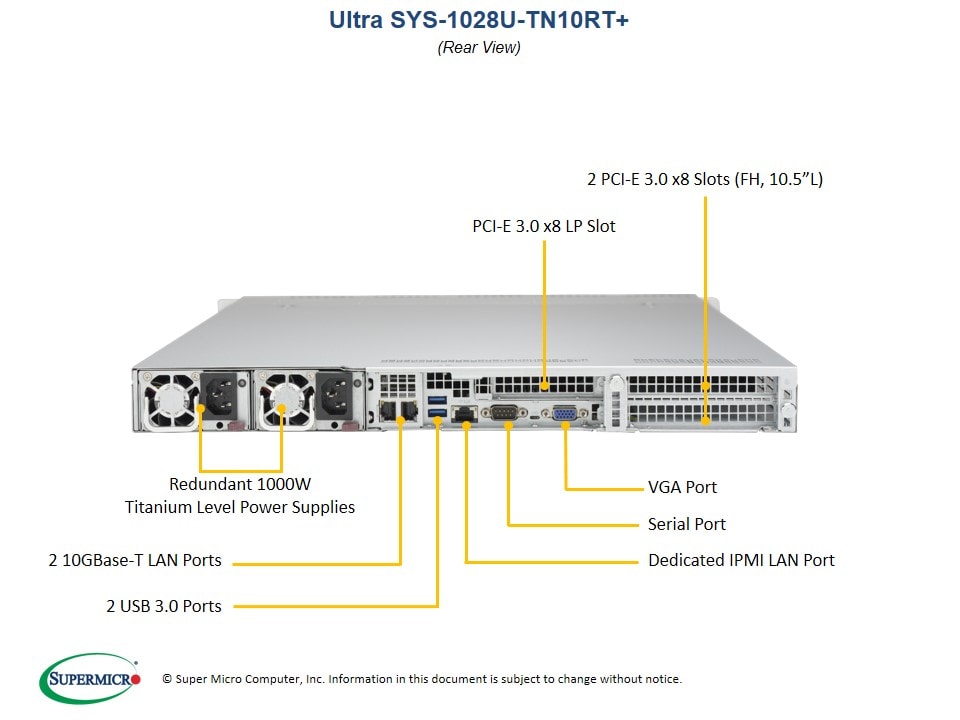 Supermicro SYS-1028U-TN10RT — front view