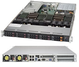 Supermicro SYS-1028U-TNR4T — top view
