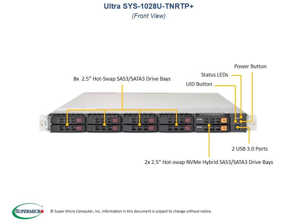Supermicro SYS-1028U-TNRTP — angle view