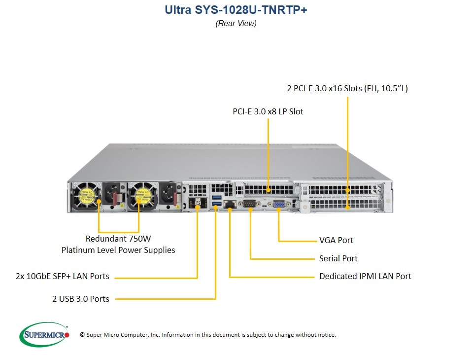 Supermicro SYS-1028U-TNRTP — front view