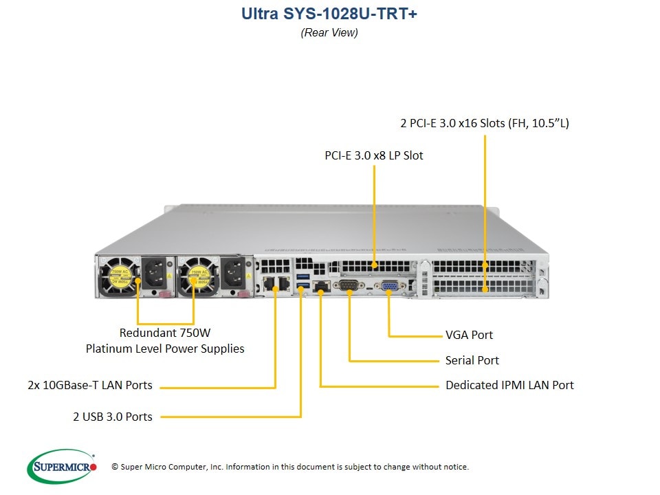 Supermicro SYS-1028U-TRT — front view