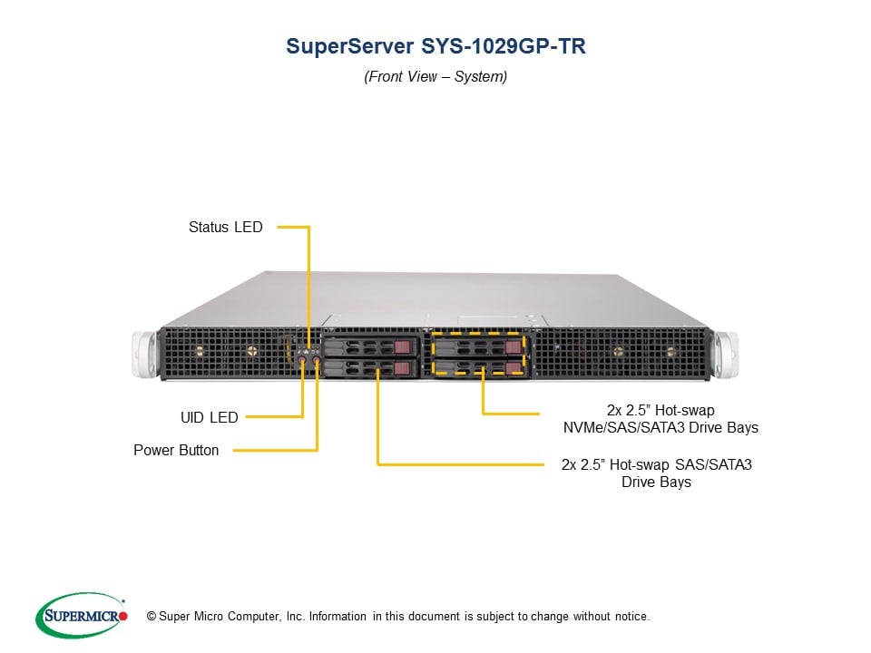 Supermicro SYS-1029GP-TR — angle view
