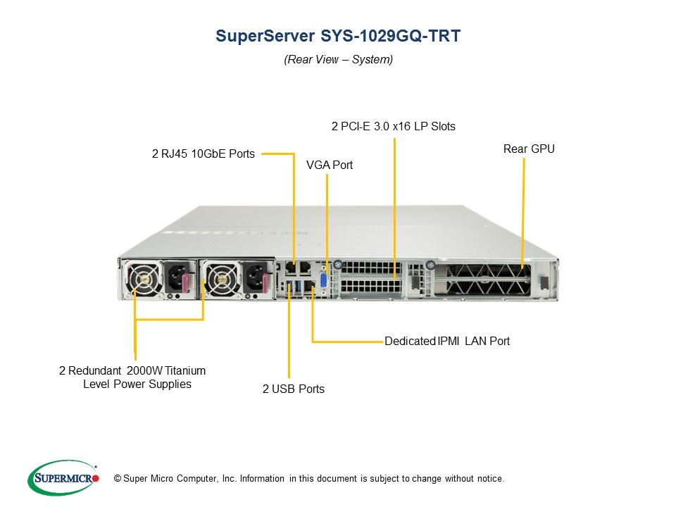 Supermicro SYS-1029GQ-TRT — front view