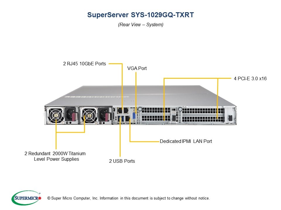 Supermicro SYS-1029GQ-TXRT — front view