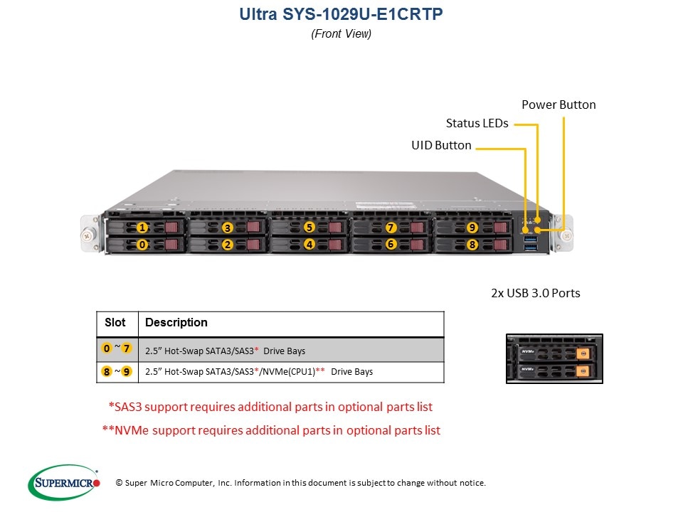 Supermicro SYS-1029U-E1CRTP — angle view