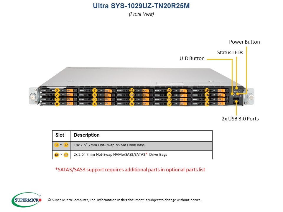 Supermicro SYS-1029UZ-TN20R25M — angle view