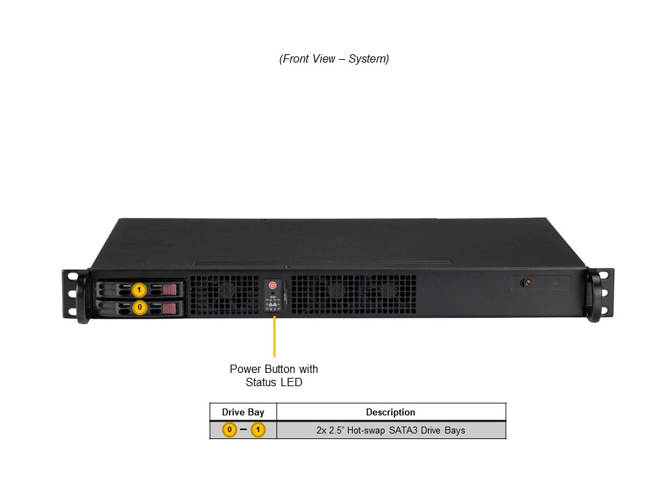 Supermicro SYS-110A-24C-RN10SP — front view