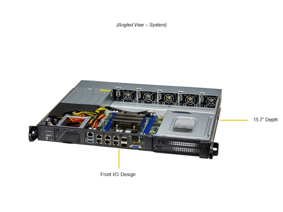 Supermicro SYS-110D-14C-FRAN8TP — angle view