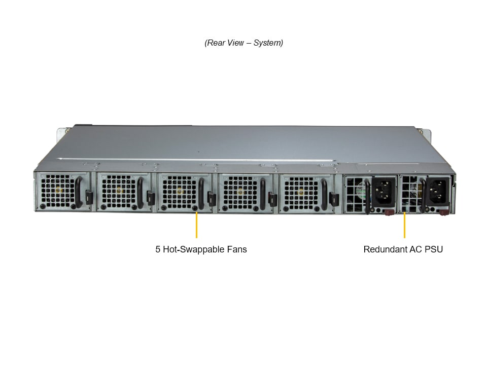 Supermicro SYS-110D-14C-FRAN8TP — rear view