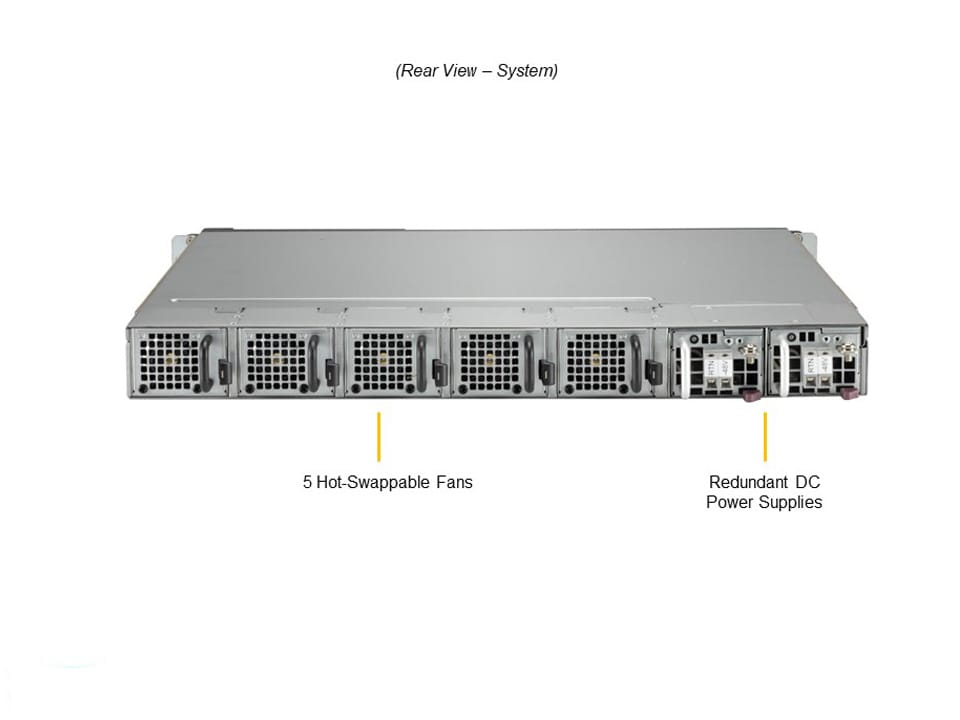 Supermicro SYS-110D-16C-FRDN8TP — rear view