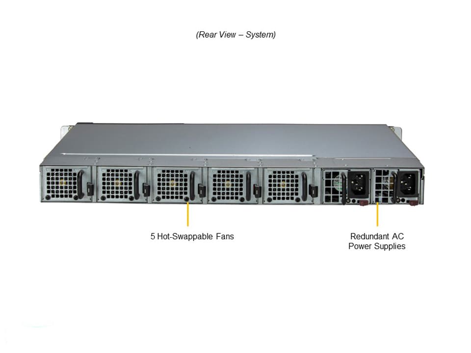 Supermicro SYS-110D-4C-FRAN8TP — rear view