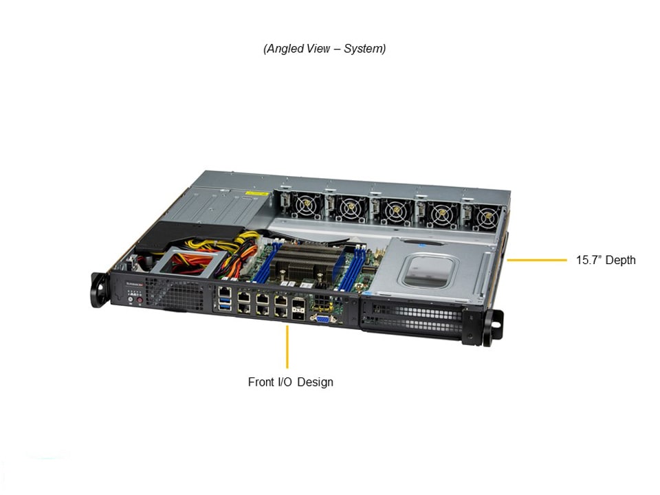 Supermicro SYS-110D-4C-FRDN8TP — angle view