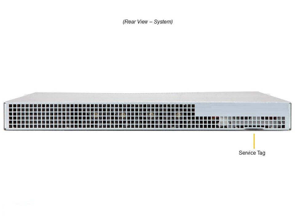 Supermicro SYS-110P-FDWTR-NEBS-DC — rear view