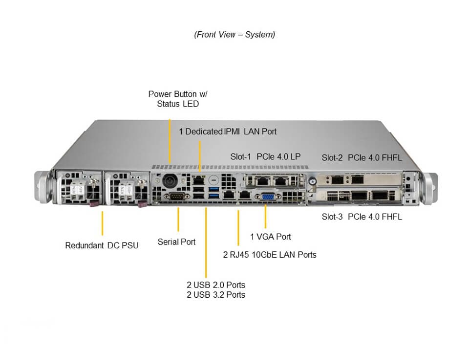 Supermicro SYS-110P-FDWTR — front view