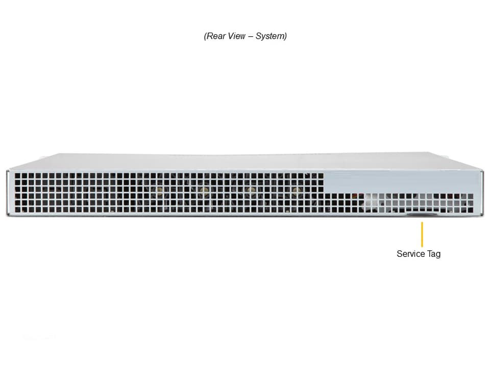 Supermicro SYS-110P-FDWTR — rear view