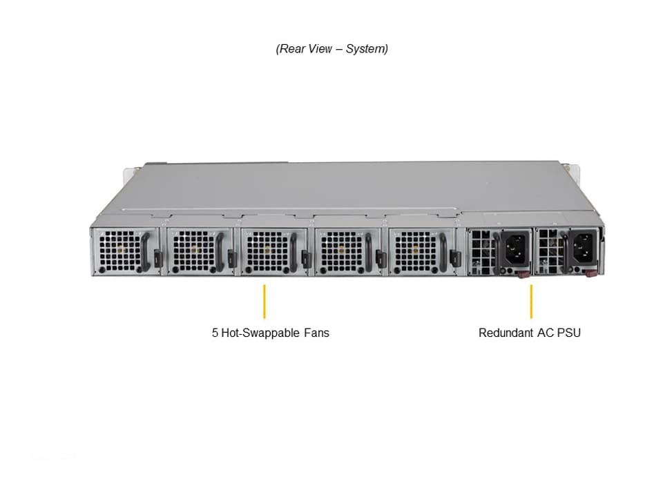 Supermicro SYS-110P-FRN2T — rear view