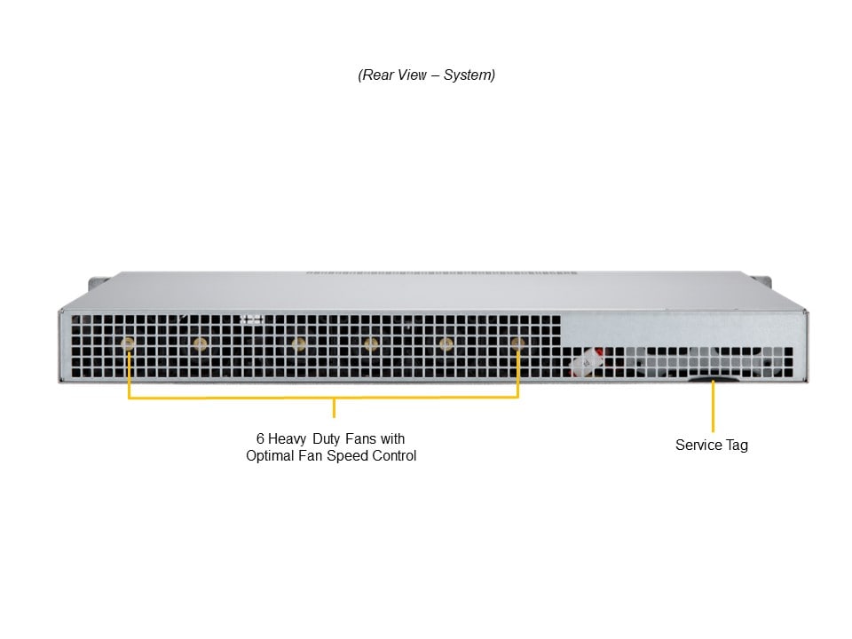 Supermicro SYS-110P-FWTR — rear view