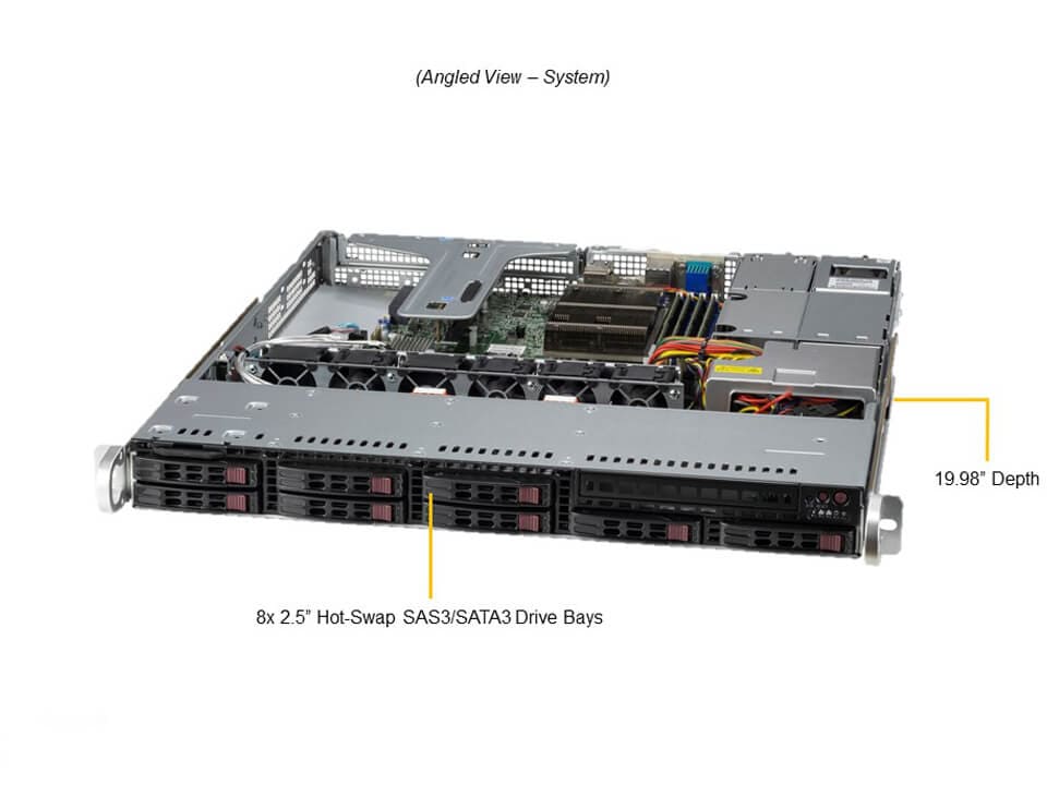 Supermicro SYS-110T-M — angle view