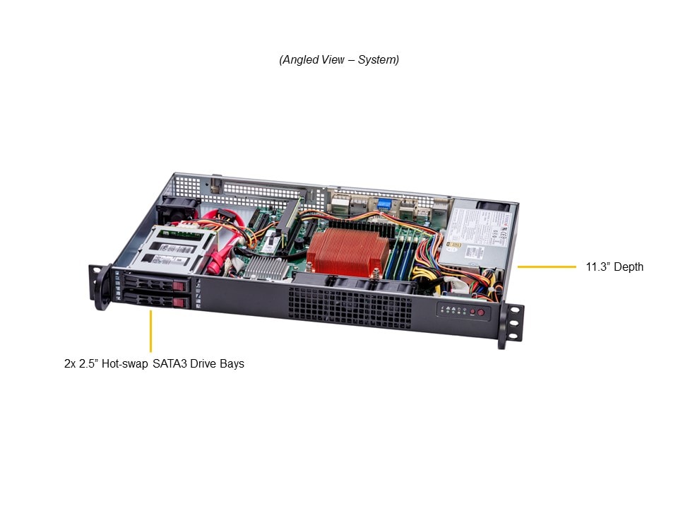 Supermicro SYS-111AD-HN2 — angle view