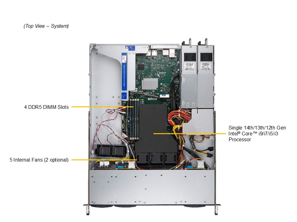 Supermicro SYS-111AD-WN2R — top view