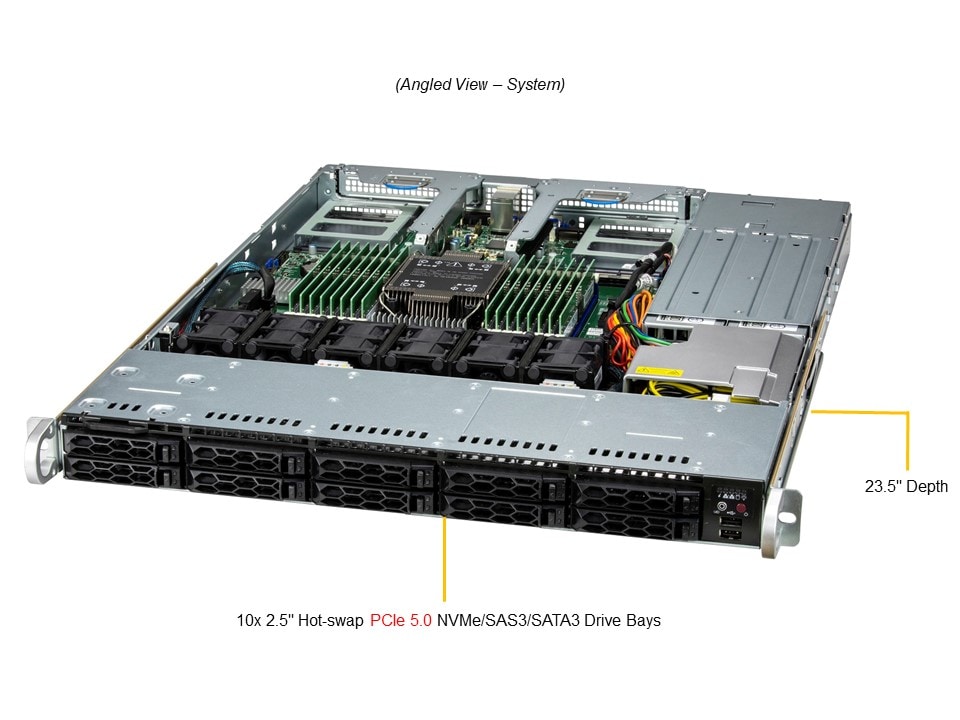 Supermicro SYS-111C-NR — angle view