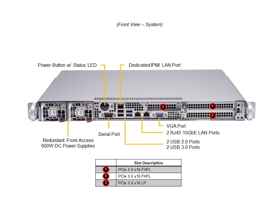 Supermicro SYS-111E-FDWTR — front view