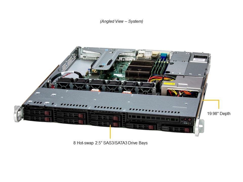 Supermicro SYS-111R-M — angle view