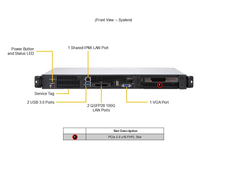Supermicro SYS-112D-36C-FN3P — front view