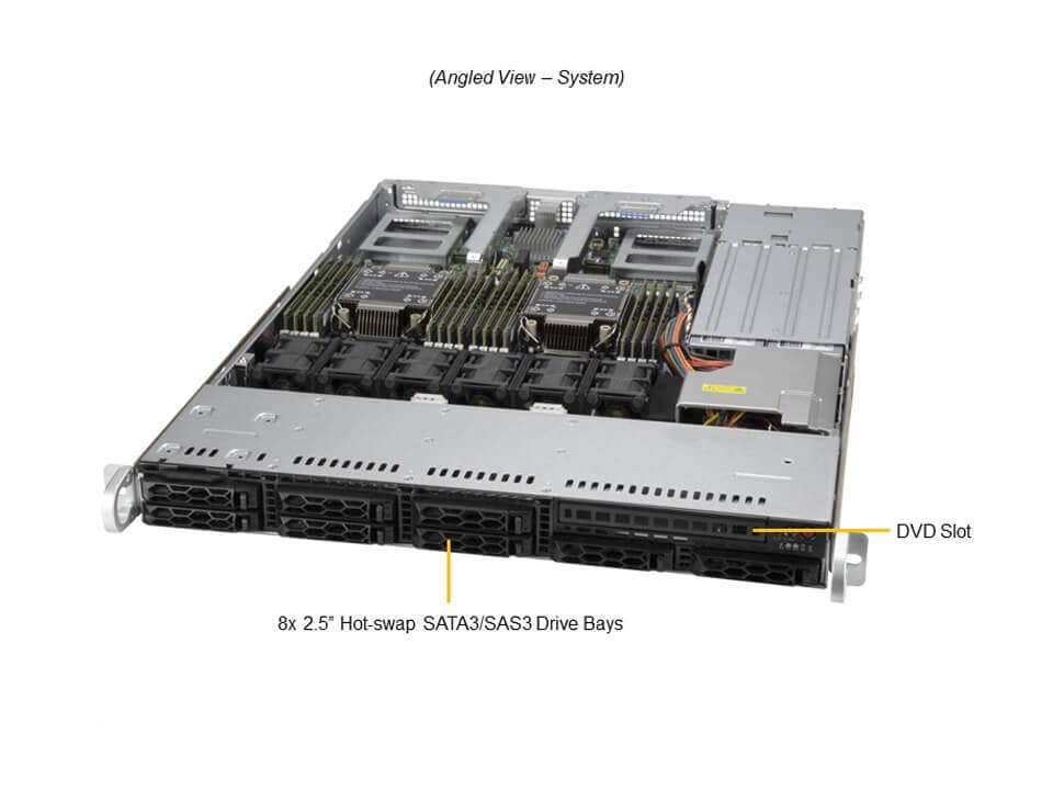 Supermicro SYS-120C-TR — angle view