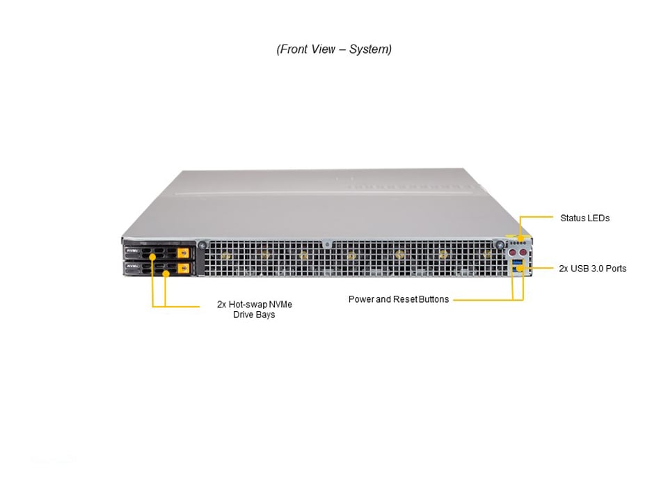 Supermicro SYS-120GQ-TNRT — front view