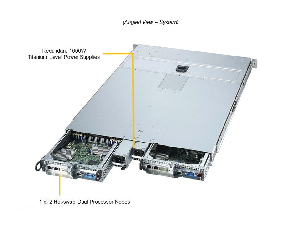 Supermicro SYS-120TP-DC8TR — angle view
