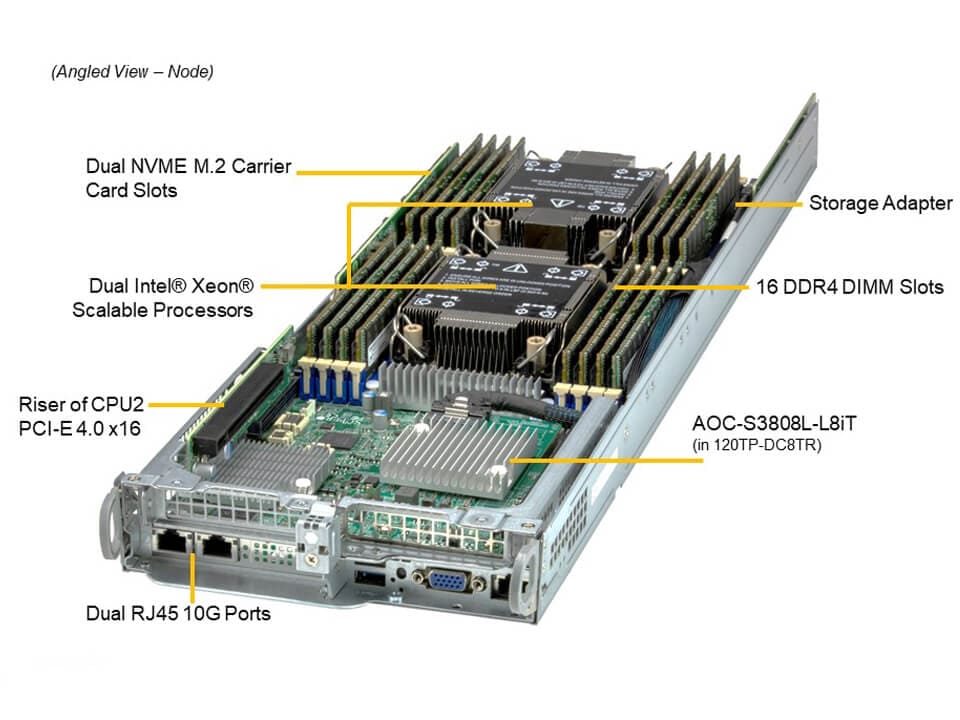 Supermicro SYS-120TP-DC8TR — top view