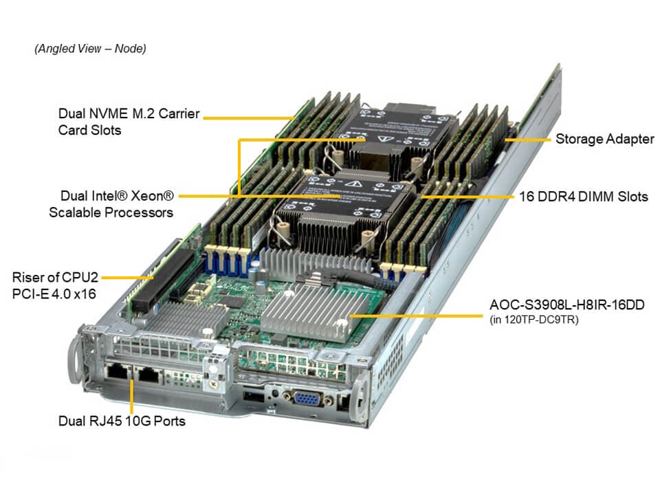 Supermicro SYS-120TP-DC9TR — top view