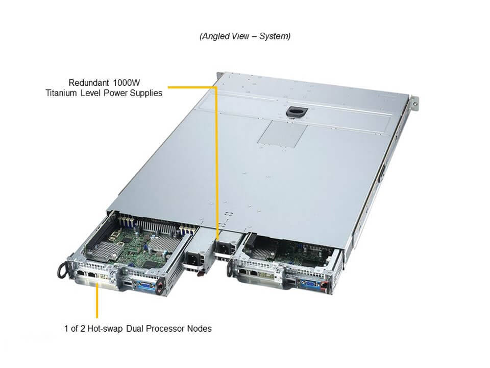 Supermicro SYS-120TP-DTTR — angle view