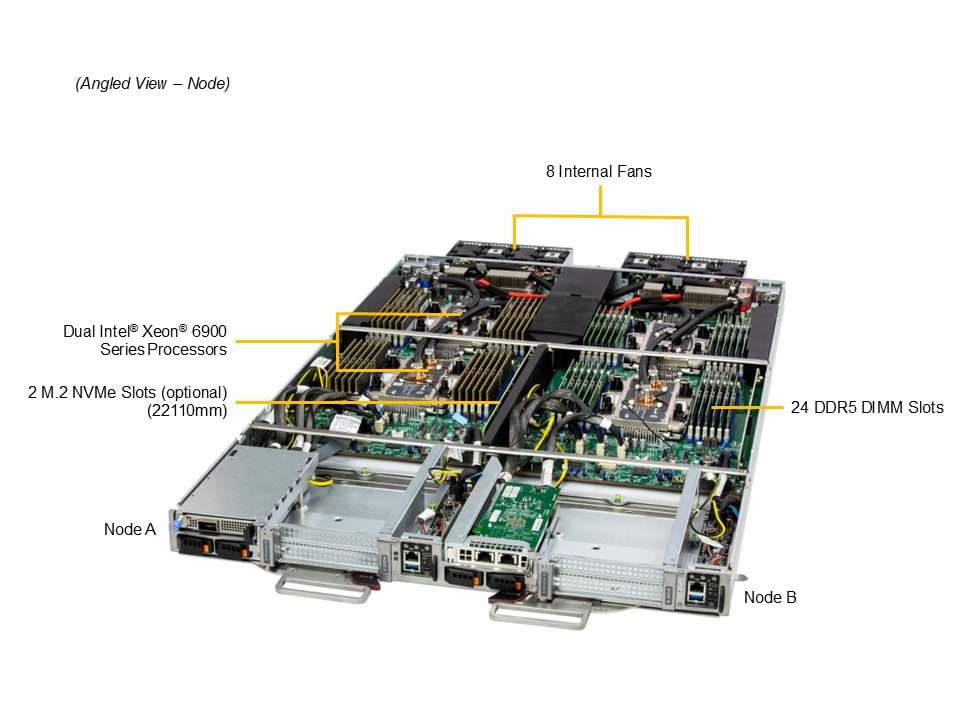 Supermicro SYS-122FT-DEO-LCC — top view