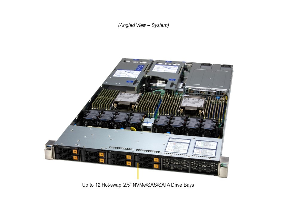 Supermicro SYS-122H-TN — angle view