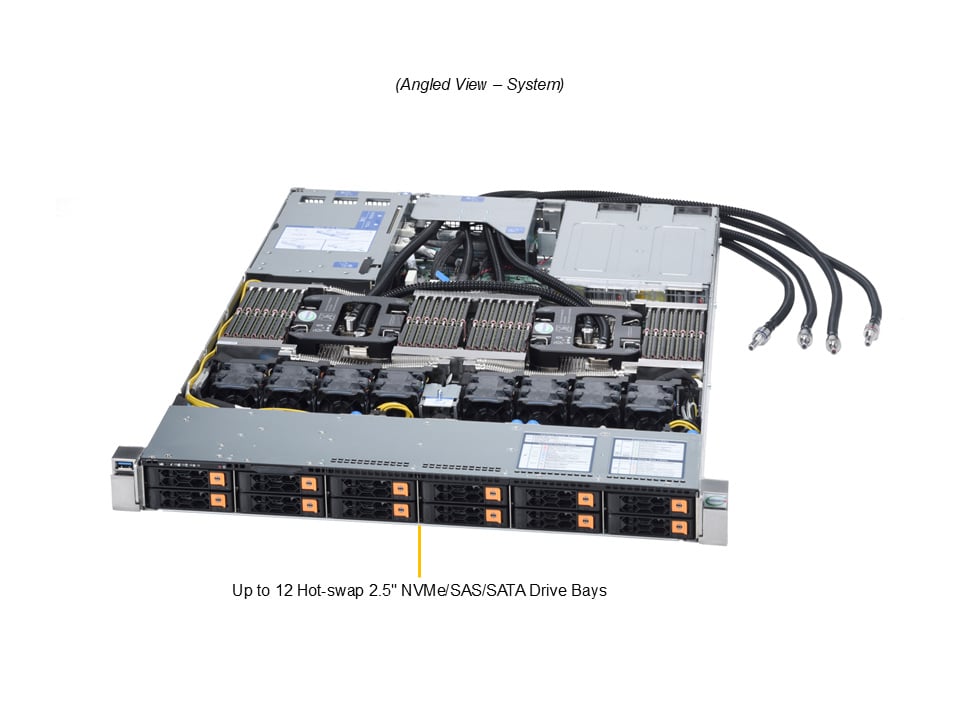 Supermicro SYS-122HA-TN-LCC — angle view