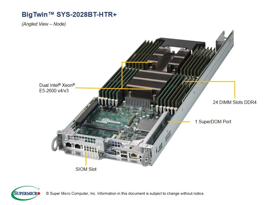 Supermicro SYS-2028BT-HTR — top view