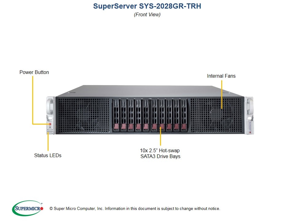 Supermicro SYS-2028GR-TRH — angle view