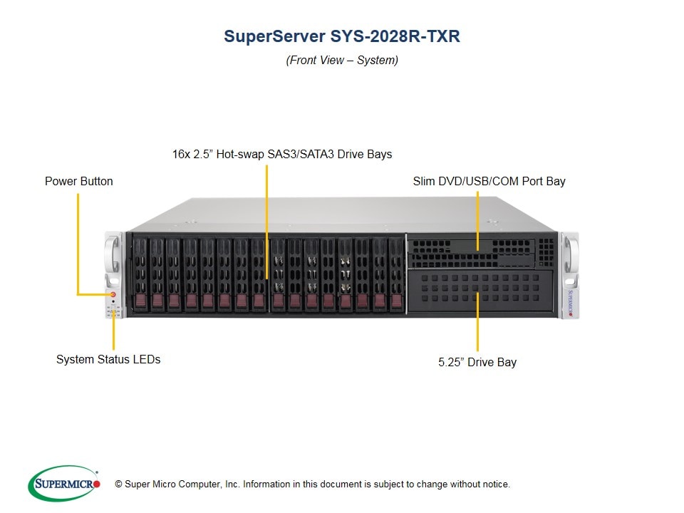 Supermicro SYS-2028R-TXR — angle view