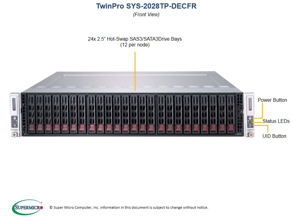 Supermicro SYS-2028TP-DECFR — angle view